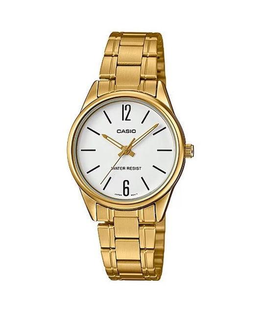 CASIO COLLECTION modelis ONLY TIME Feminine GOLD - WHITE