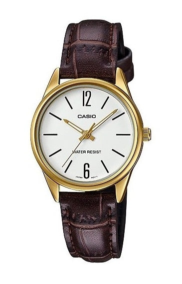 CASIO COLLECTION modelis ONLY TIME Feminine, LEATHER - WHITE