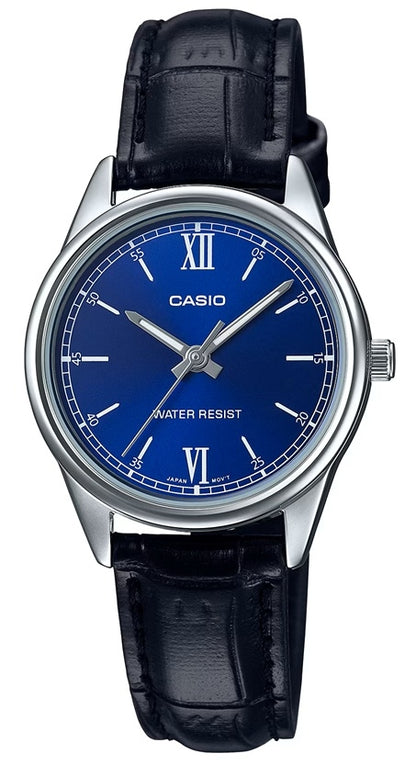 CASIO COLLECTION ONLY TIME LADY, LEATHER - BLUE LTP-V005L-2BUDF