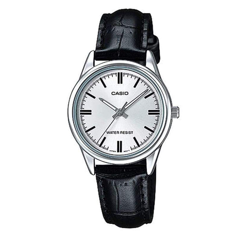 CASIO COLLECTION modelis ONLY TIME Feminine LEATHER - WHITE