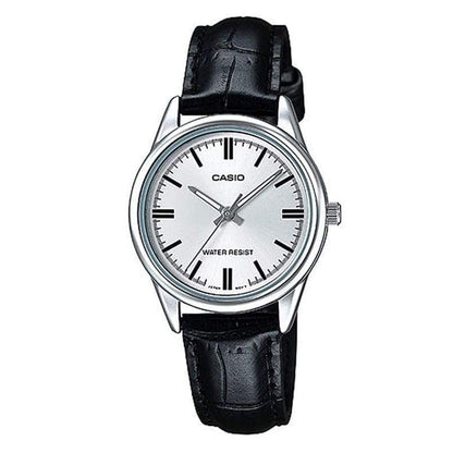 CASIO COLLECTION ONLY TIME LADY, LEATHER - WHITE LTP-V005L-7AUDF