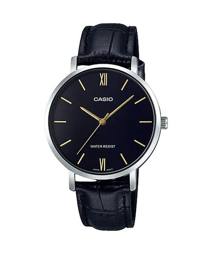 CASIO COLLECTION MINIMAL, LEATHER - BLACK LTP-VT01L-1BUDF