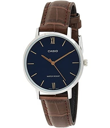 CASIO COLLECTION MINIMAL, LEATHER - BLACK LTP-VT01L-2BUDF