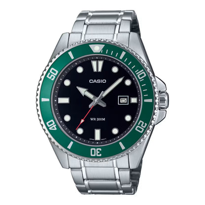 CASIO COLLECTION DIVER DATE 200M - GREEN MDV-107D-3AVDF