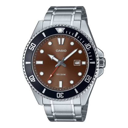 CASIO COLLECTION DIVER DATE 200M - BROWN MDV-107D-5AVDF
