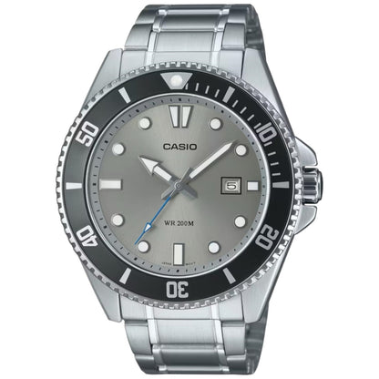 CASIO COLLECTION DIVER DATE 200M - GREY MDV-107D-8AVDF