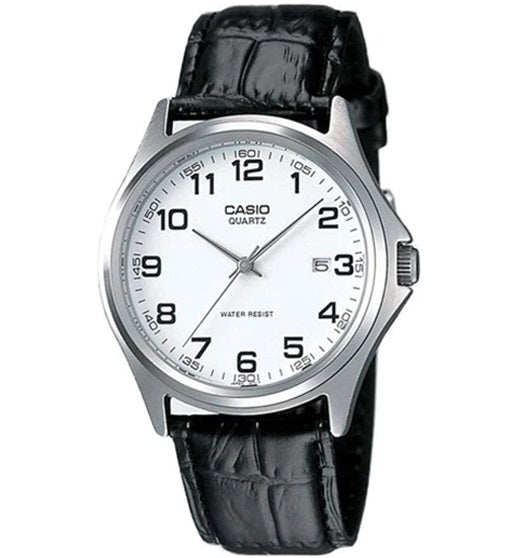 CASIO COLLECTION modelis DATE - LEATHER, WHITE