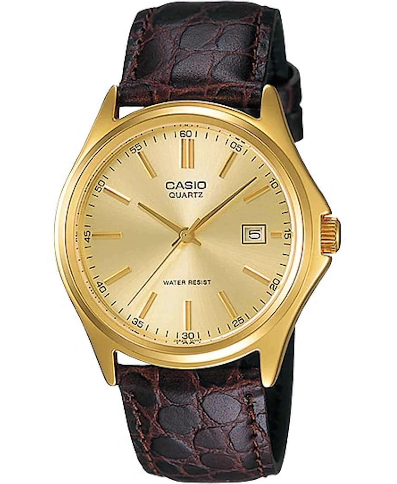 CASIO COLLECTION modelis DATE LEATHER - GOLD