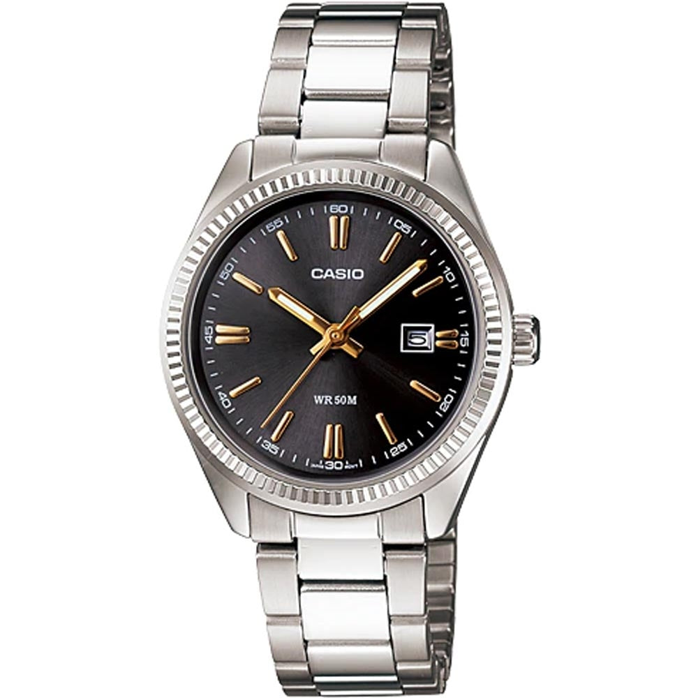 CASIO COLLECTION modelis DATE - BLACK, GOLD INDEXES