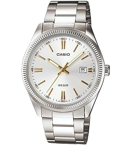 CASIO COLLECTION modelis DATE - SILVER, GOLD INDEXES