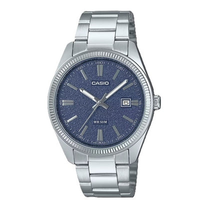 CASIO COLLECTION DATE - BLUE, MATTE DIAL MTP-1302DA-2A1VDF