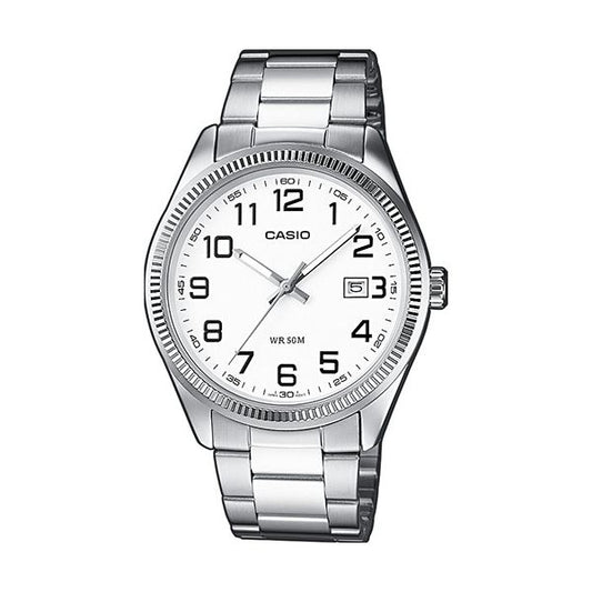 CASIO COLLECTION modelis DATE - WHITE. ARAB NUMBERS