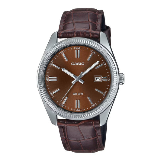 CASIO COLLECTION modelis DATE. LEATHER - BRONZE
