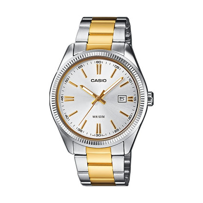 CASIO COLLECTION DATE, STEEL&GOLD - CHAMPAGNE MTP-1302PSG-7AVEF