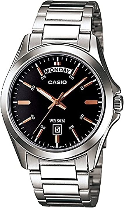 CASIO COLLECTION modelis DAY DATE - BLACK ROSE GOLD INDEX