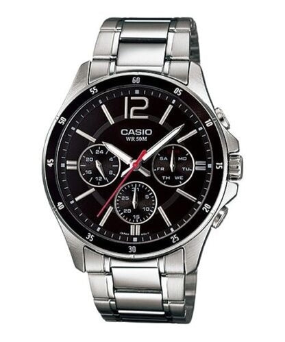 CASIO COLLECTION MULTIFUNCTION CALENDAR - BLACK MTP-1374D-1AVDF