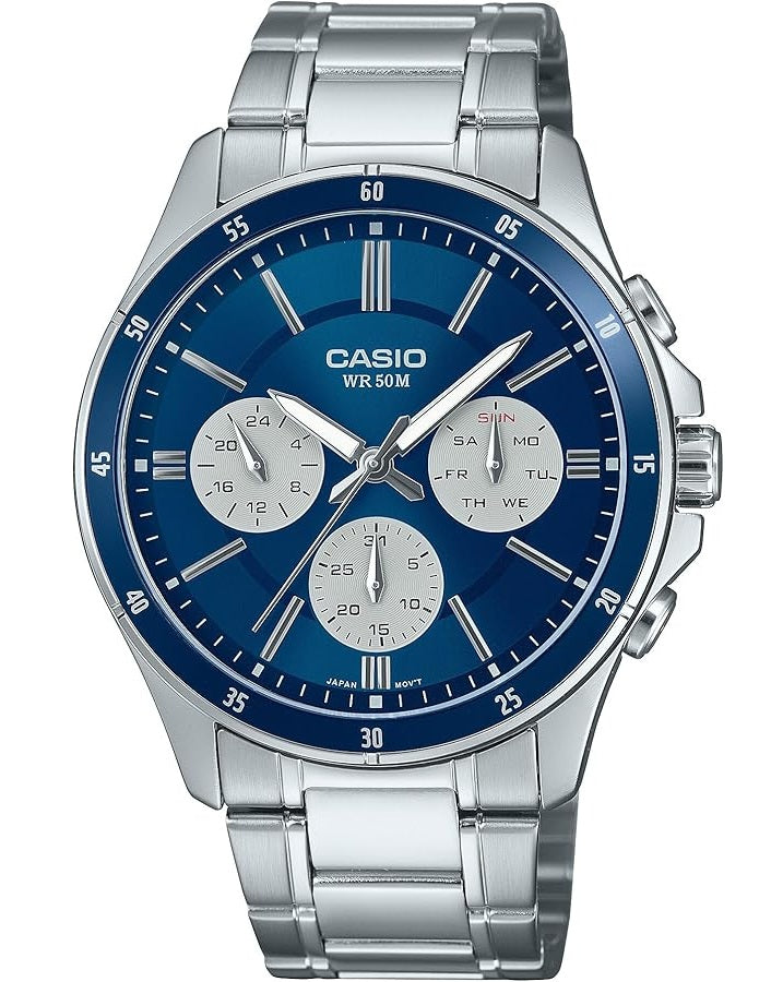 CASIO COLLECTION MULTIFUNCTION CALENDAR - BLUE MTP-1374D-2A3VDF