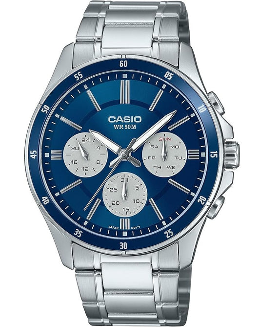 CASIO COLLECTION MULTIFUNCTION CALENDAR - BLUE MTP-1374D-2A3VDF