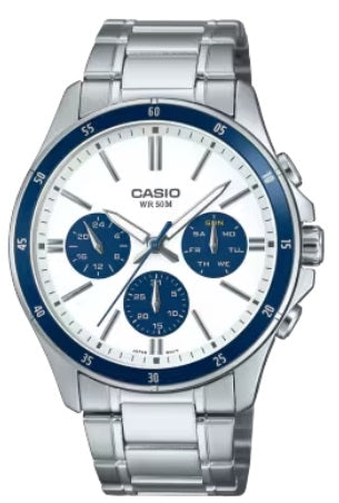 CASIO COLLECTION modelis MULTIFUNCTION CALENDAR - WHITE & BLUE PANDA