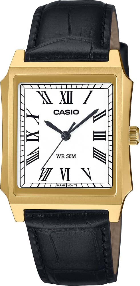 CASIO COLLECTION modelis TANK - GOLD, LEATHER