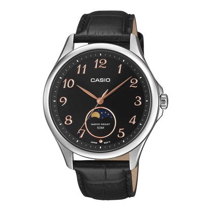 CASIO COLLECTION MOONPHASES - SILVER LEATHER MTP-M110L-1AVER