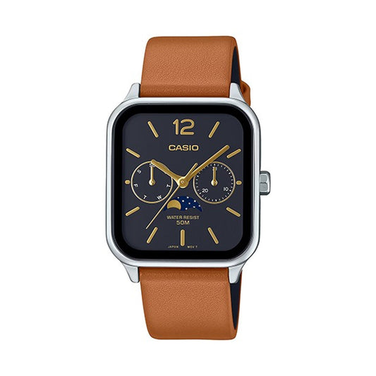 CASIO COLLECTION modelis MOONPHASES LEATHER - BLACK