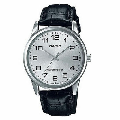 CASIO COLLECTION ONLY TIME, LEATHER - SILVER MTP-V001L-7BUDF
