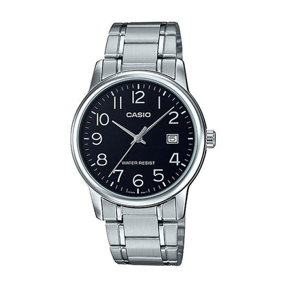 CASIO COLLECTION DATE STEEL - BLACK MTP-V002D-1BUDF