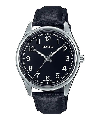 CASIO COLLECTION CASUAL, LEATHER - BLACK MTP-V005L-1B4UDF