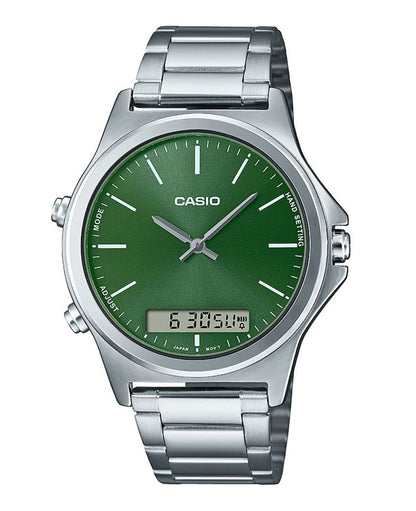 CASIO COLLECTION ANA-DIGIT ALARM - FOREST GREEN MTP-VC01D-3EUDF