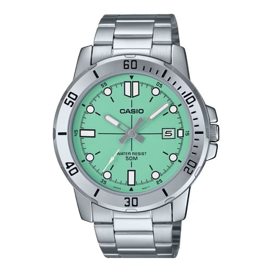 CASIO SPORT COLLECTION modelis DIVER 50M - AQUA GREEN