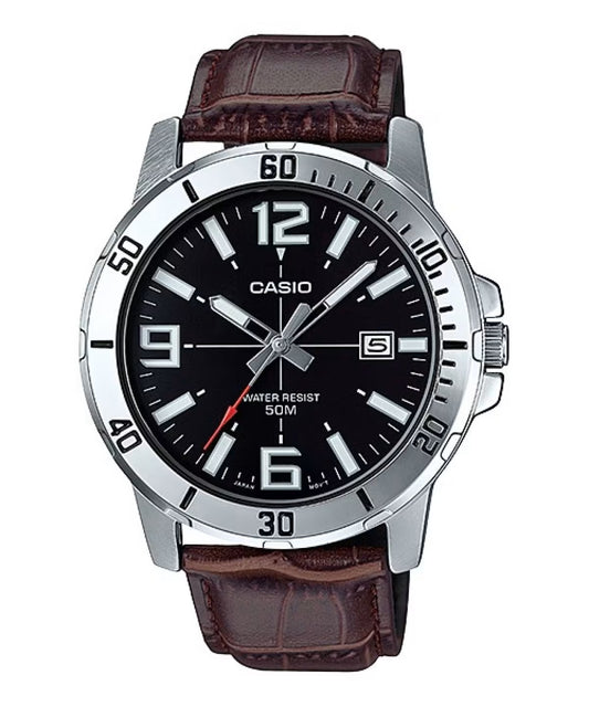 CASIO SPORT COLLECTION modelis DIVER 50M LEATHER - BROWN
