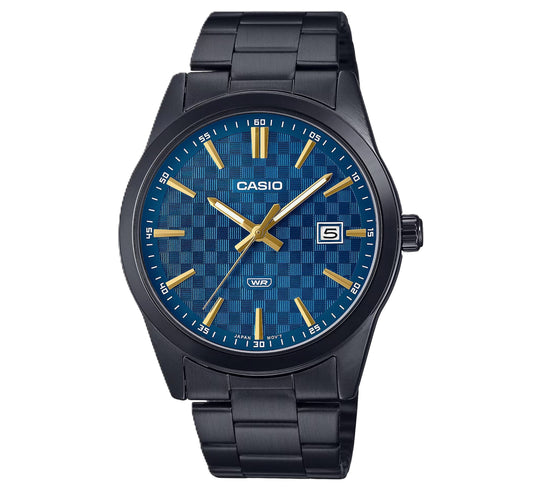 CASIO COLLECTION DATE - CARBON LOOK - BLUE MTP-VD03B-2AUDF
