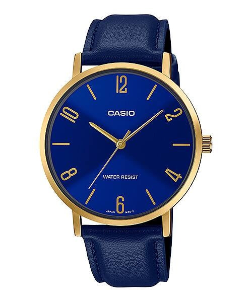 CASIO COLLECTION modelis MINIMAL, LEATHER - BLUE