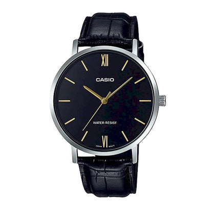 CASIO COLLECTION MINIMAL, LEATHER - BLACK MTP-VT01L-1BUDF