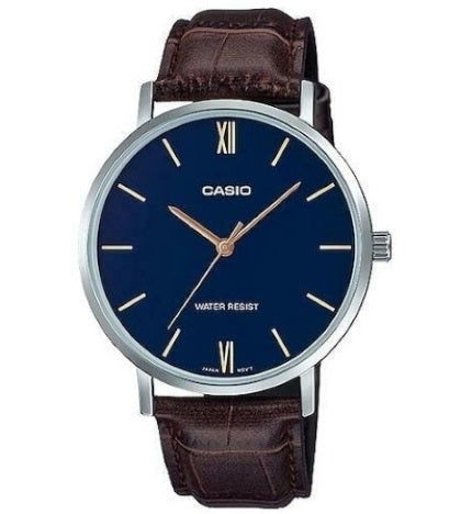 CASIO COLLECTION modelis MINIMAL, LEATHER - BLUE