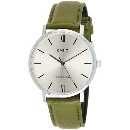 CASIO COLLECTION MINIMAL, LEATHER - ARGENTEE MTP-VT01L-3BUDF