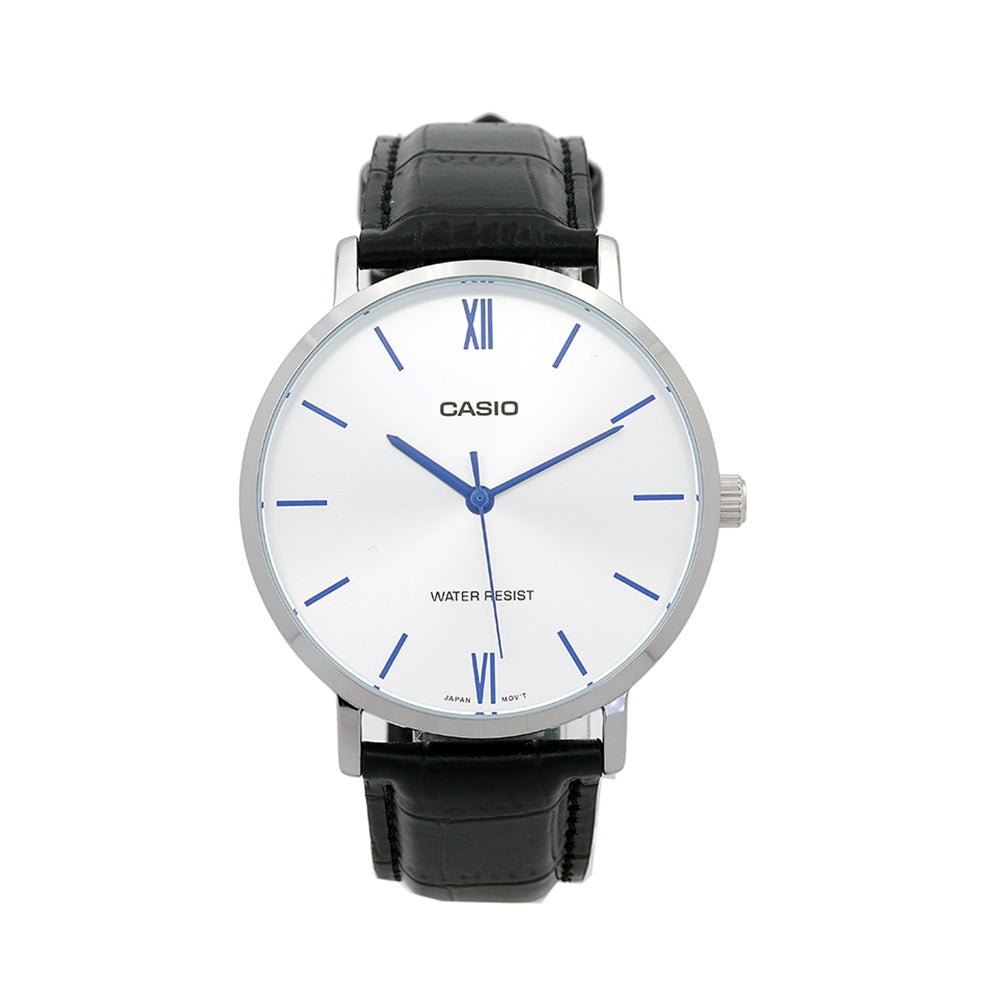 CASIO COLLECTION modelis MINIMAL, LEATHER - BLACK
