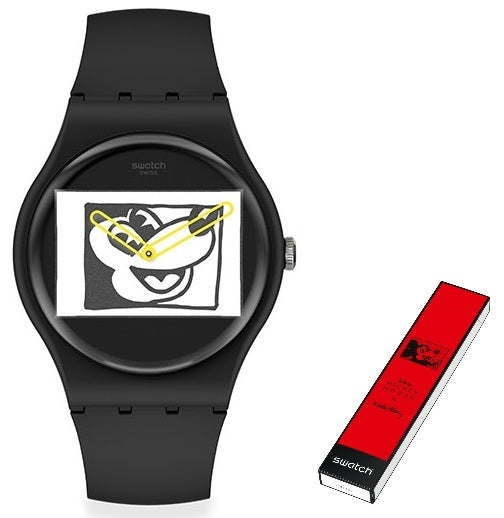 SWATCH modelis MICKEY BLANC SUR NOIR