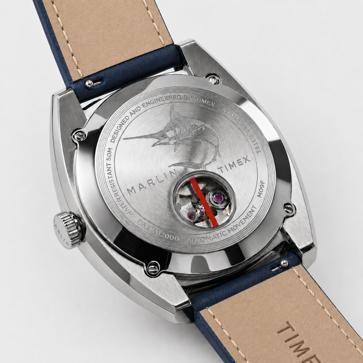 TIMEX MARLIN Automatic Back closeup TW2V61900