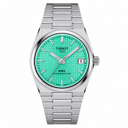 TISSOT PRX – POWERMATIC 80 ИЗУМРУДНО-ЗЕЛЕНЫЕ T1372071109101