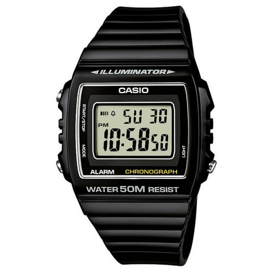 CASIO TIMELESS COLLECTION modelis SPORT ILLUMINATOR WR 50M, ALARM, CHRONOGRAPH - BLACK