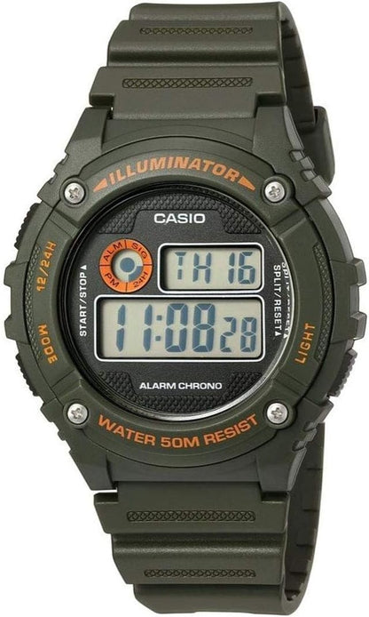 CASIO SPORT ILLUMINATOR - GREEN W-216H-3BVDF