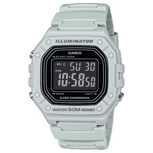 CASIO TIMELESS COLLECTION modelis SPORT ILLUMINATOR WR 50M, ALARM, CHRONOGRAPH - GREY