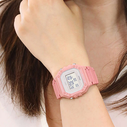 CASIO TIMELESS COLLECTION modelis SPORT ILLUMINATOR WR 50M, ALARM, CHRONOGRAPH - PINK - COLORED SERIE