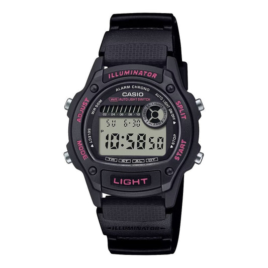 CASIO SPORT modelis ILLUMINATOR SMALL WRIST 36.6mm case,  Bio-Based Resin strap - BLACK