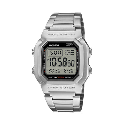 CASIO TIMELESS COLLECTION DIVER - ДВОЙНОЕ ВРЕМЯ, БУДИЛЬНИК, ХРОНОГРАФ - 10 ЛЕТ БАТАРЕЯ W-800HD-1AVEF