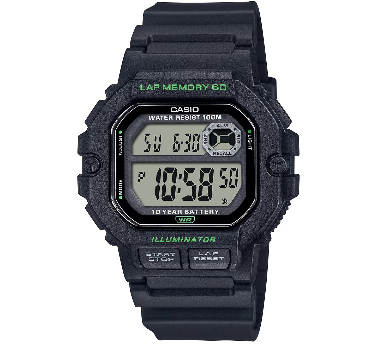 CASIO SPORT modelis ILLUMINATOR LAP MEMORY 60 - BLACK