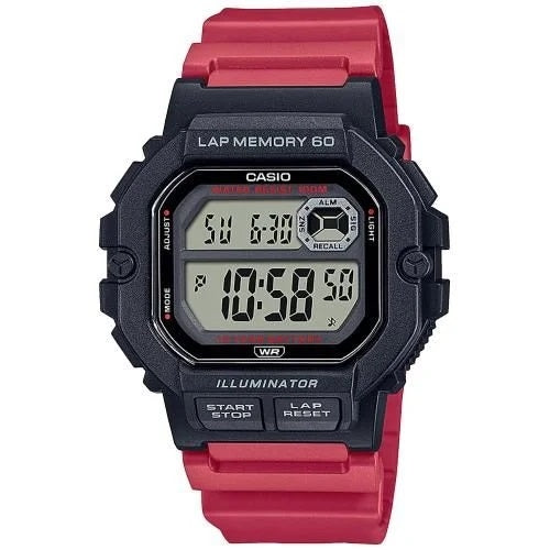 CASIO SPORT modelis ILLUMINATOR LAP MEMORY 60 - RED