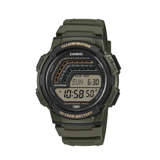 CASIO SPORT modelis ILLUMINATOR - 10 YEARS BATTERY - GREEN